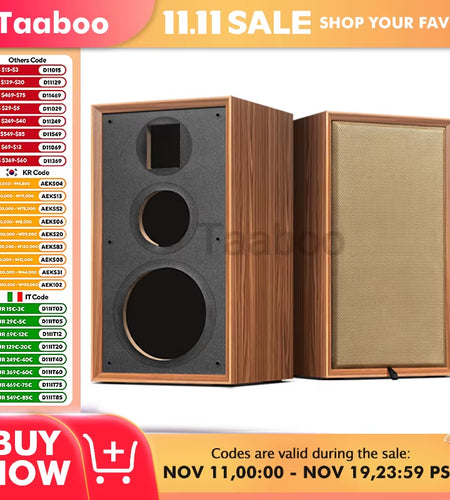 8 Inch Three-Way Labyrinth Speaker Empty Box Bookshelf Speaker Home Speaker DIY Hifi Audio Wooden Handmade Box Passive Speaker