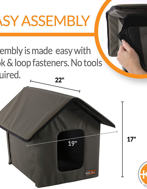 Load image into Gallery viewer, Original Outdoor Heated Kitty House Cat Shelter 19 X 22 X 17 Inches - Heated or Unheated
