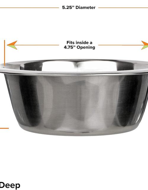 Load image into Gallery viewer, Stainless Steel Dog and Cat Bowls (2 Pack) Neater Feeder Deluxe or Express Extra Replacement Bowl (Metal Food and Water Dish) (1.5 Cup Deep)
