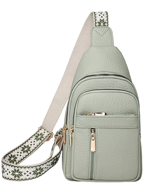 Load image into Gallery viewer, Fashion Casual Chest Bag High Quality Shoulder Bags Women Crossbody Bags Pu Leather Waterproof Messenger Bag for Travel Cycling
