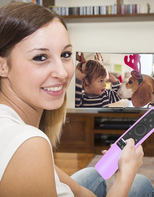 Load image into Gallery viewer, Case Compatible with Samsung Smart TV Remote Controller BN59 Series, Light Weight Silicone Cover Protector Shockproof Anti-Slip Remote Skin Sleeve - Purple
