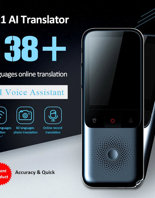 Load image into Gallery viewer, T11 Portable Audio Translator 138 Language Smart Translator Offline in Real Time Smart Voice AI Voice Photo Translator
