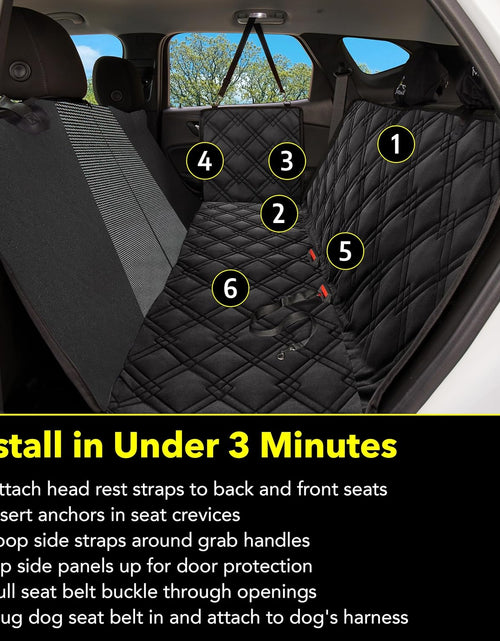 Load image into Gallery viewer, Dog Car Seat Cover with Mesh Window, Heavy Duty Dog Seat Cover for Back Seat, Extra Padded Non-Slip Dog Hammock, Water-Resistant Back Seat Protector for Cars Trucks and Suvs (60&quot; W X 64&quot; L)

