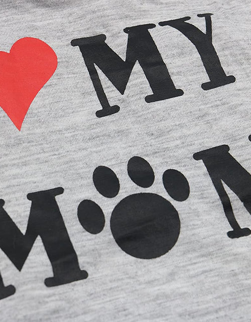 Load image into Gallery viewer, Dog Clothes Puppy Shirts I Love My Mom Dog T Shirt for Small Dogs, Small, Grey
