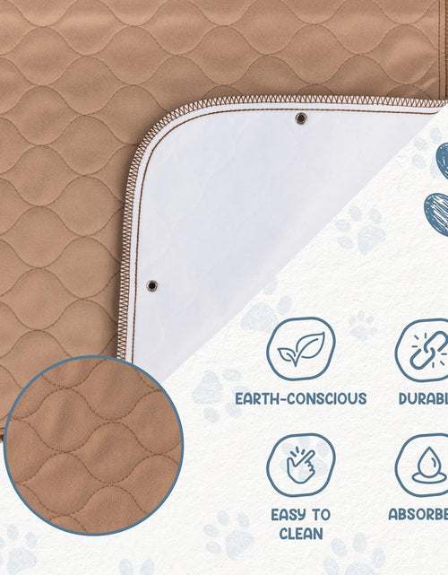 Load image into Gallery viewer, Washable Pee Pads for Dogs - Waterproof Training Pads for Dogs, Reusable &amp; Sanitary, Rounded Corners, Laminated, Lightweight, Durable, Pet Essentials for Training and Whelping, 47&quot; X 47&quot;
