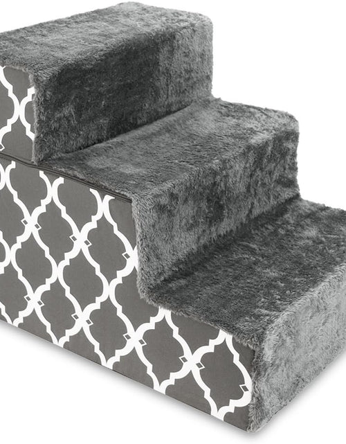 Load image into Gallery viewer, Foldable Pet Steps or Stairs with Certipur-Us Certified Foam for Dogs and Cats by
