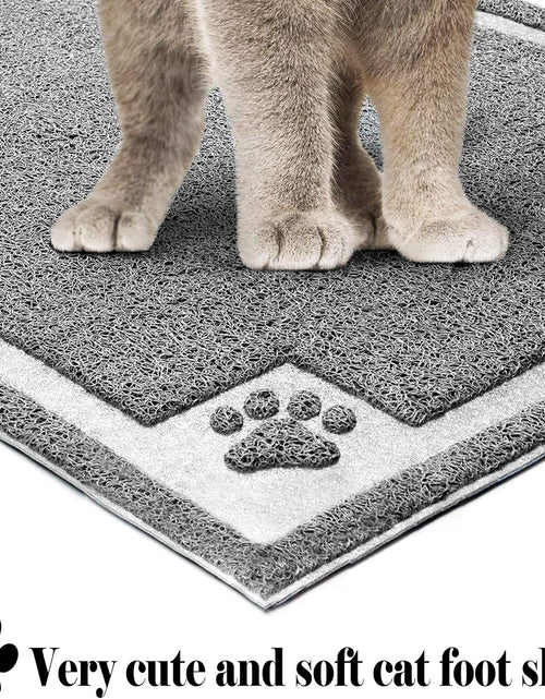Load image into Gallery viewer, Large Cat Litter Mat Trapper 35.5&quot;×23.5&quot; Traps Litter from Box and Paws Scatter Control for Litter Box Soft on Sensitive Kitty Paws Easy to Clean Durable
