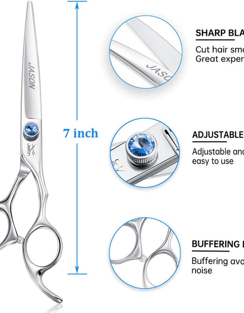 Load image into Gallery viewer, Dog Grooming Thinning Blending Scissor, Ergonomic Pet Grooming Thinner Blender Shears Cat Trimming Texturizing Kit with Offset Handle and a Jewelled Screw

