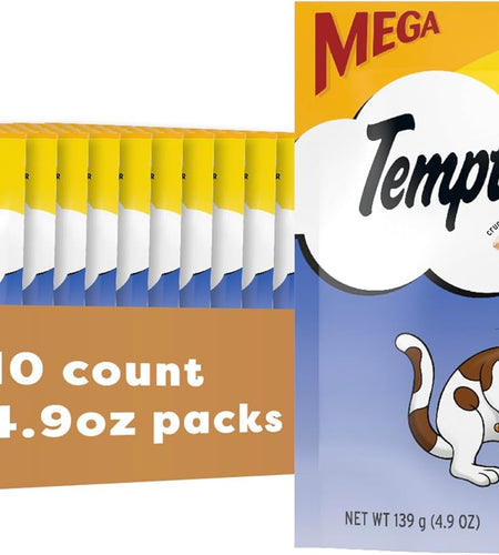 Indoor Care Crunchy and Soft Cat Treats, Chicken Flavor, 4.9 Oz. Pouch (Pack of 10)