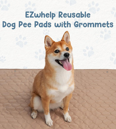 Washable Pee Pads for Dogs - Waterproof Training Pads for Dogs, Reusable & Sanitary, Rounded Corners, Laminated, Lightweight, Durable, Pet Essentials for Training and Whelping, 47" X 47"