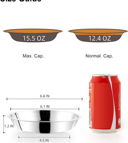 Stainless Steel Cat Bowls, Whisker Fatigue Cat Bowl, Metal Cat Dishes, Shallow Cat Food Dish