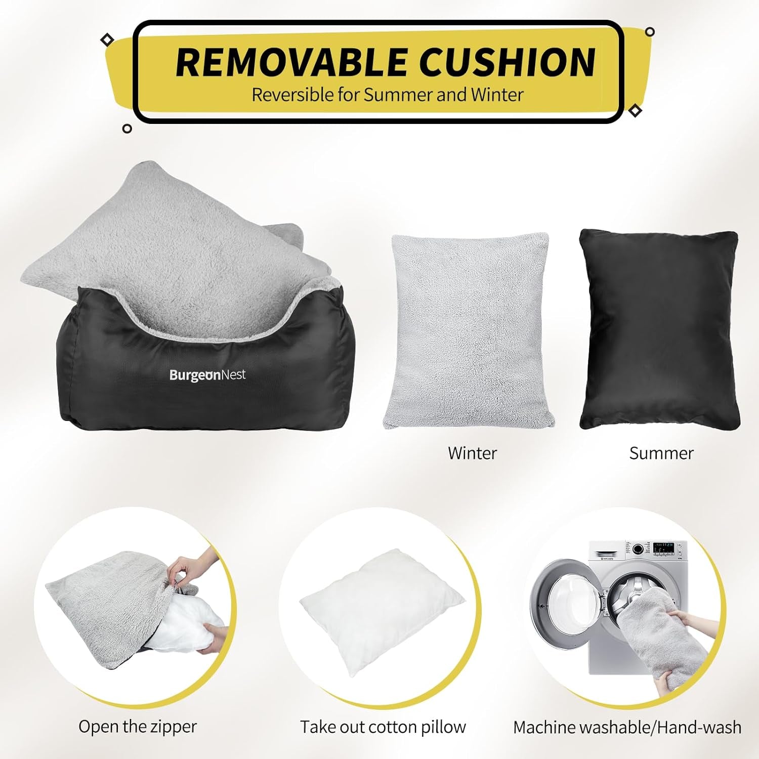 Dog Car Seat for Small Dogs, Fully Detachable and Washable Dog Carseats Small under 25, Soft Dog Booster Seats with Storage Pockets and Clip-On Leash Portable Dog Car Travel Carrier Bed