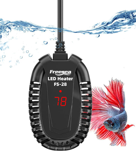 Aquarium Fish Tank Heater: 50W Small Submersible Turtle Heater with Adjustable Temperature External Controller for Betta | Saltwater | Freshwater | 1-10 Gallon