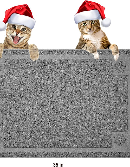 Load image into Gallery viewer, Large Cat Litter Mat Trapper 35.5&quot;×23.5&quot; Traps Litter from Box and Paws Scatter Control for Litter Box Soft on Sensitive Kitty Paws Easy to Clean Durable
