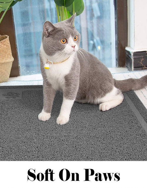 Load image into Gallery viewer, Large Cat Litter Mat Trapper 35.5&quot;×23.5&quot; Traps Litter from Box and Paws Scatter Control for Litter Box Soft on Sensitive Kitty Paws Easy to Clean Durable
