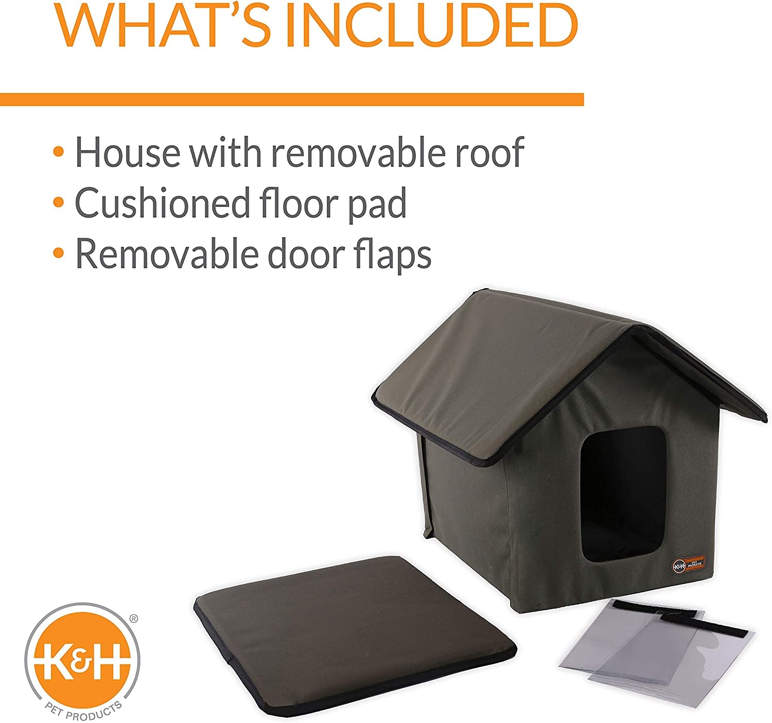 Original Outdoor Heated Kitty House Cat Shelter 19 X 22 X 17 Inches - Heated or Unheated