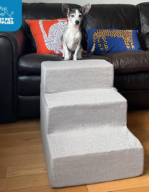 Load image into Gallery viewer, Foldable Pet Steps or Stairs with Certipur-Us Certified Foam for Dogs and Cats by
