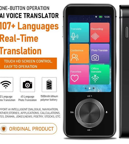 M9 Language Translator Device 107 National Languages Intelligent Translator Real-Time Voice, Recording, Text Translation Device