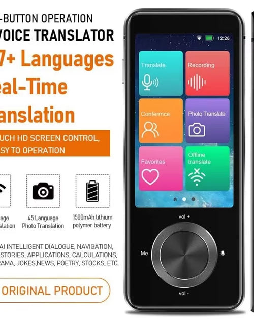 Load image into Gallery viewer, M9 Language Translator Device 107 National Languages Intelligent Translator Real-Time Voice, Recording, Text Translation Device
