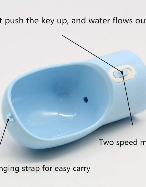 Load image into Gallery viewer, Portable Dog Water Bottle - Multifunctional Outdoor Pet Dispenser for Walking Traveling Hiking Dog&amp;Cat Drinking Bottle and Dish Bowl -Blue
