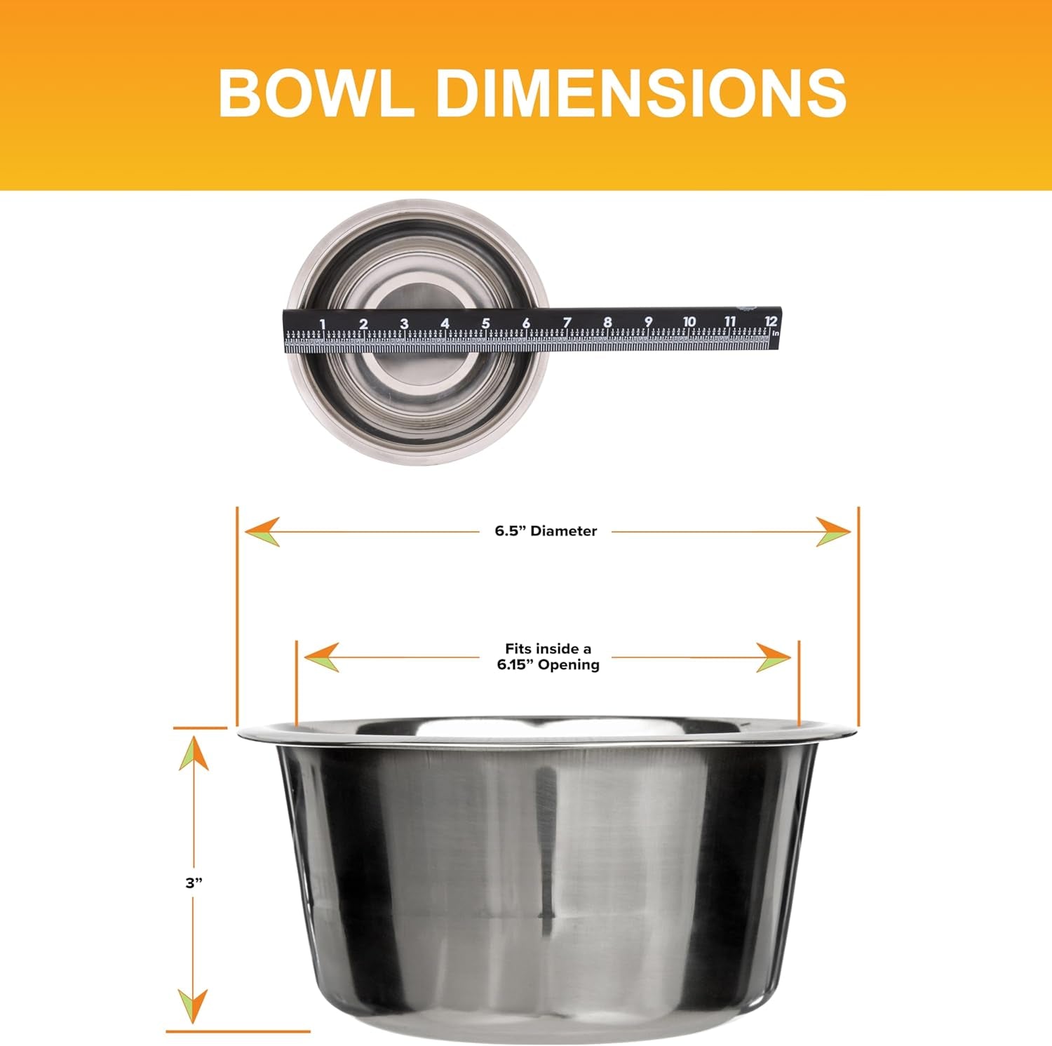 Stainless Steel Dog and Cat Bowls - Neater Feeder Deluxe or Express Extra Replacement Bowl (Metal Food and Water Dish) (5 Cup)