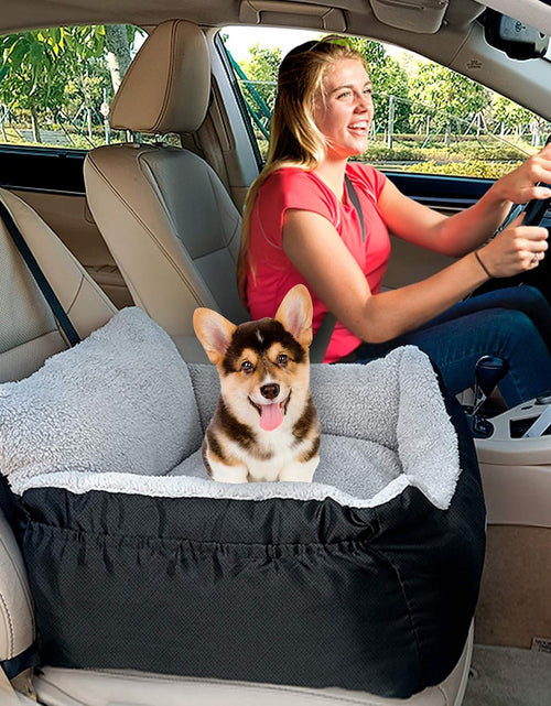 Load image into Gallery viewer, Dog Car Seat for Small Dogs, Fully Detachable and Washable Dog Carseats Small under 25, Soft Dog Booster Seats with Storage Pockets and Clip-On Leash Portable Dog Car Travel Carrier Bed
