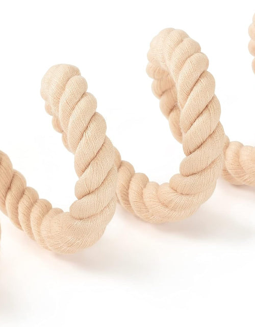 Load image into Gallery viewer, Dog Leash | Braided Cotton Rope Dog Leashes with Leather Tailor Tip | 6 Feet Dog Leash W Heavy Duty Metal Clasp | Wedding Dog Leash (Light Brown, 72 Inches)
