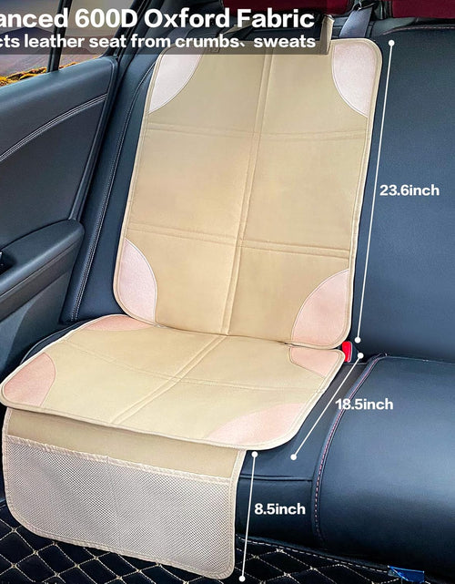 Load image into Gallery viewer, Car Seat Protector, Non-Slip Padded Backing Will Not Leave Imprint, Thickest Carseat Seat Protector for Child Car Seat 2 Pack for SUV, Sedan, Truck, Leather Car Seat 15Mm (Beige)
