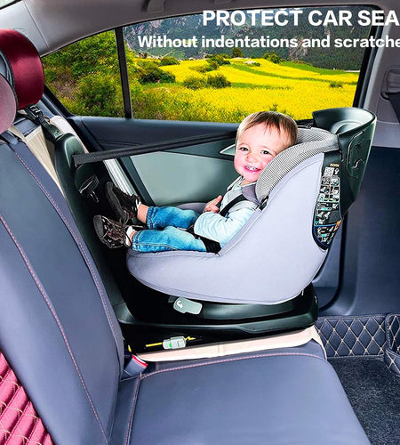 Car Seat Protector, Non-Slip Padded Backing Will Not Leave Imprint, Thickest Carseat Seat Protector for Child Car Seat 2 Pack for SUV, Sedan, Truck, Leather Car Seat 15Mm (Beige)