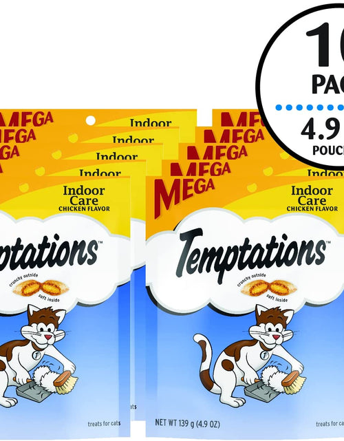 Load image into Gallery viewer, Indoor Care Crunchy and Soft Cat Treats, Chicken Flavor, 4.9 Oz. Pouch (Pack of 10)
