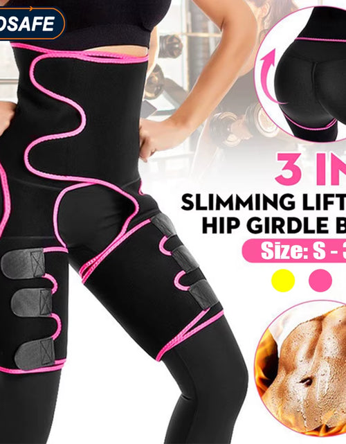 Load image into Gallery viewer, Body 3-In-1 Waist and Thigh Trimmer for Women Weight Loss Butt Lifter Waist Trainer Slimming Support Belt Hip Raise Shapewear
