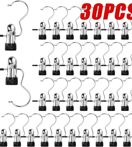 SpaceSaver 360° Rotating Boot Hanger – Portable & Space-Saving Stainless Steel Clip for Closet & Travel