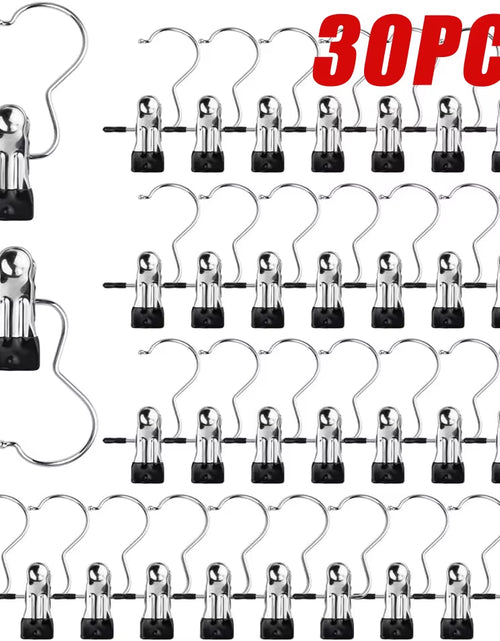 Load image into Gallery viewer, SpaceSaver 360° Rotating Boot Hanger – Portable &amp; Space-Saving Stainless Steel Clip for Closet &amp; Travel
