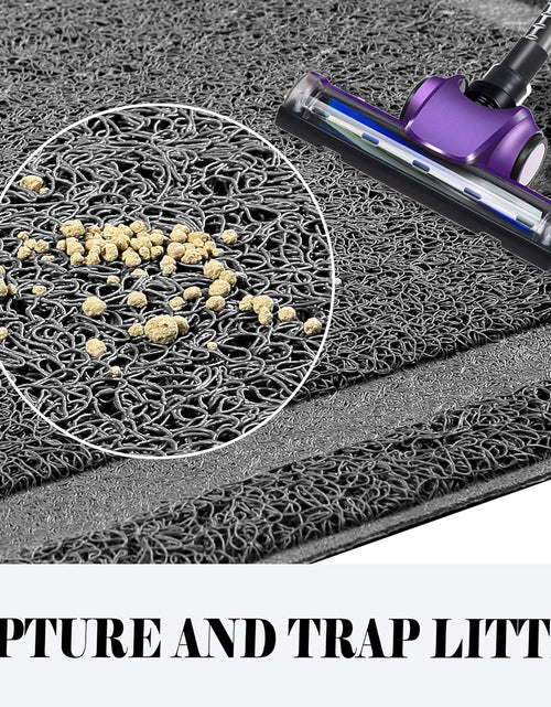 Load image into Gallery viewer, Large Cat Litter Mat Trapper 35.5&quot;×23.5&quot; Traps Litter from Box and Paws Scatter Control for Litter Box Soft on Sensitive Kitty Paws Easy to Clean Durable
